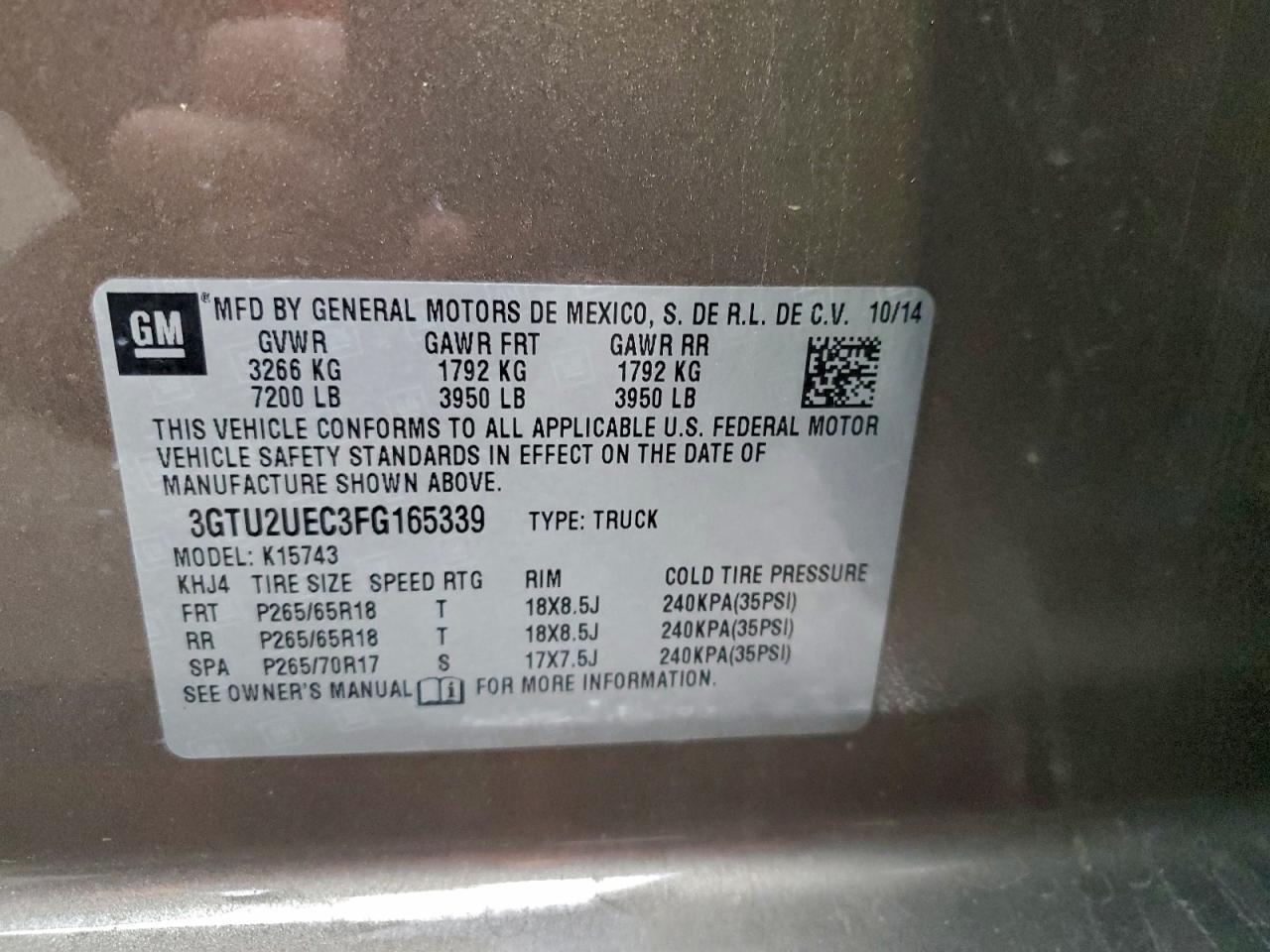 2015 GMC SIERRA K1500 SLE photo 11
