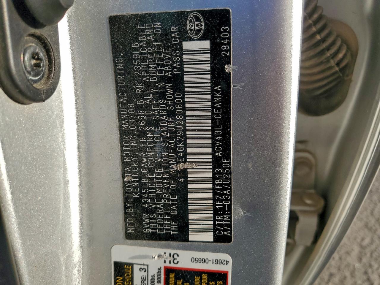 2009 TOYOTA CAMRY BASE photo 12