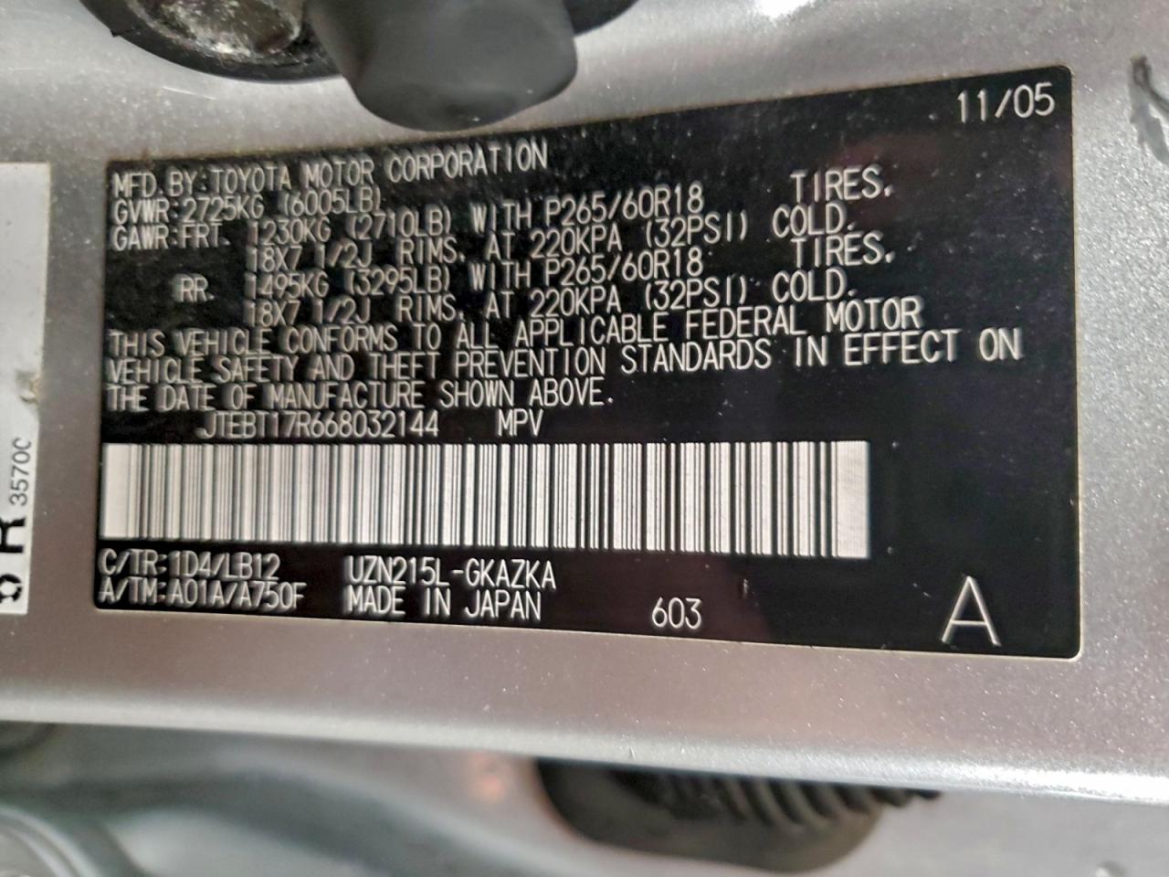 2006 TOYOTA 4RUNNER photo 13