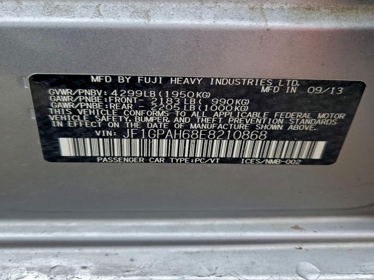 2014 SUBARU IMPREZA LIMITED photo 13