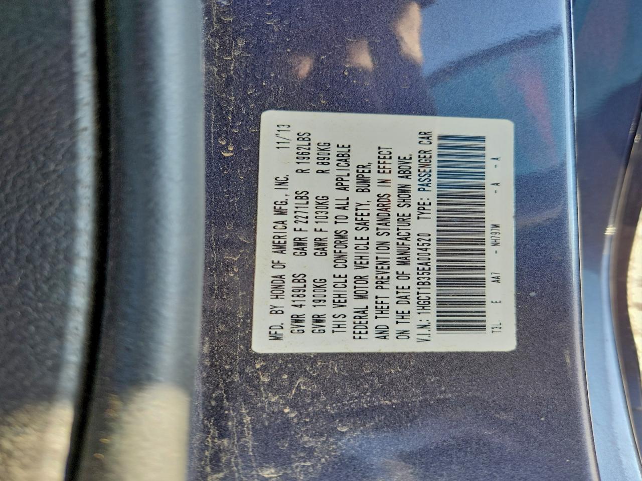 2014 HONDA ACCORD LX-S photo 12