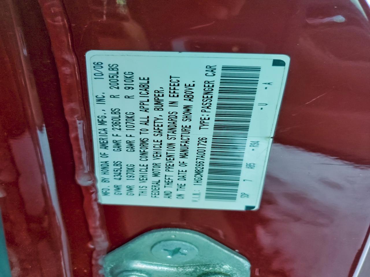 2007 HONDA ACCORD EX photo 12