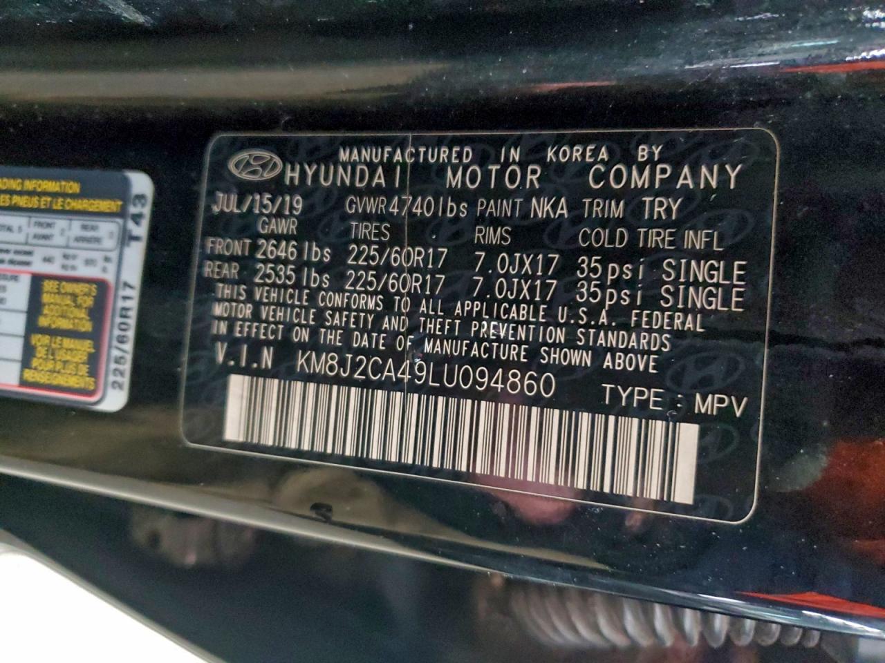 2020 HYUNDAI TUCSON SE photo 13