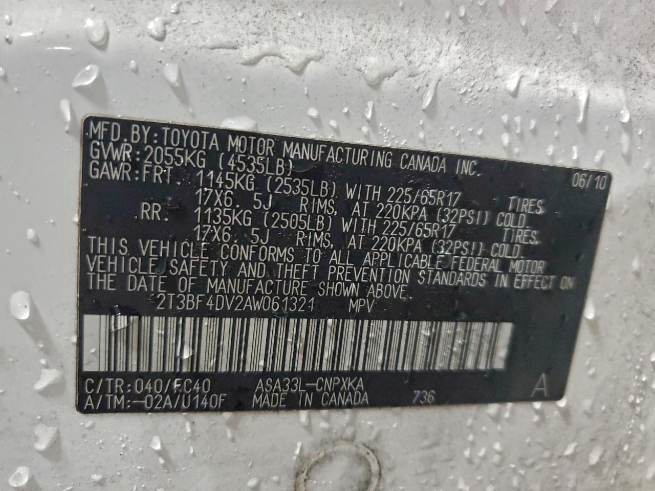 2010 TOYOTA RAV4 photo 13