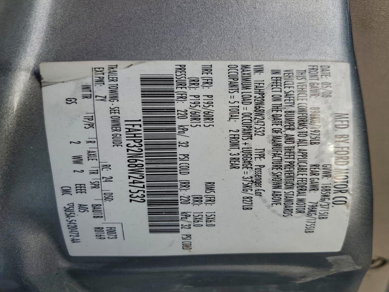 2008 FORD FOCUS S/SE photo 12