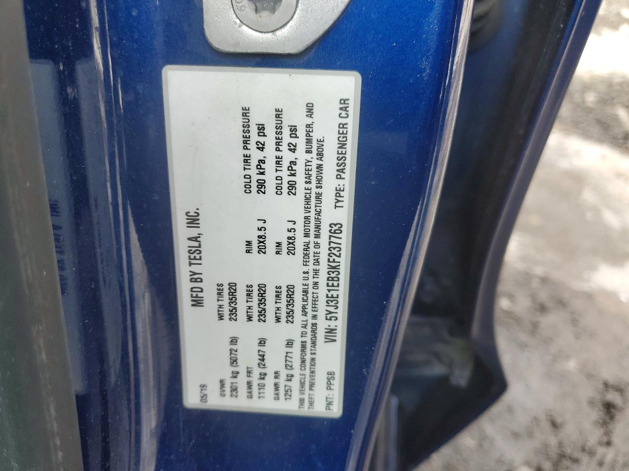 2019 TESLA MODEL 3 photo 12