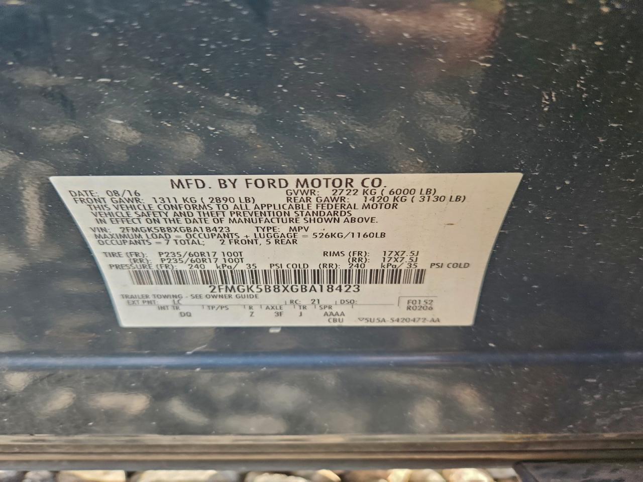 2016 FORD FLEX SE photo 13