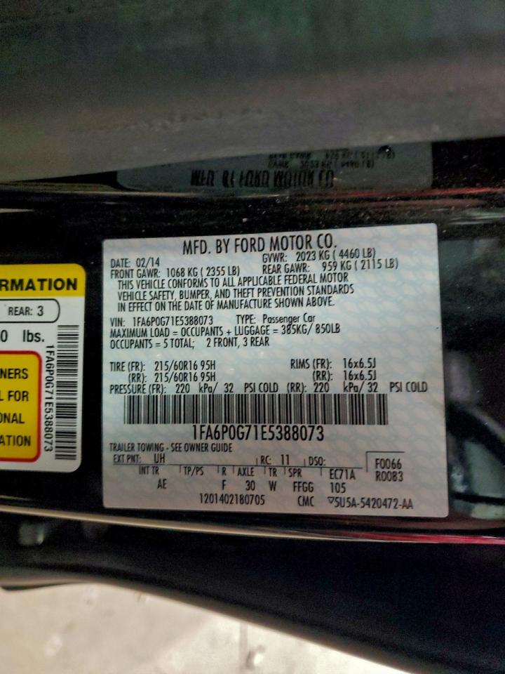 2014 FORD FUSION S photo 45