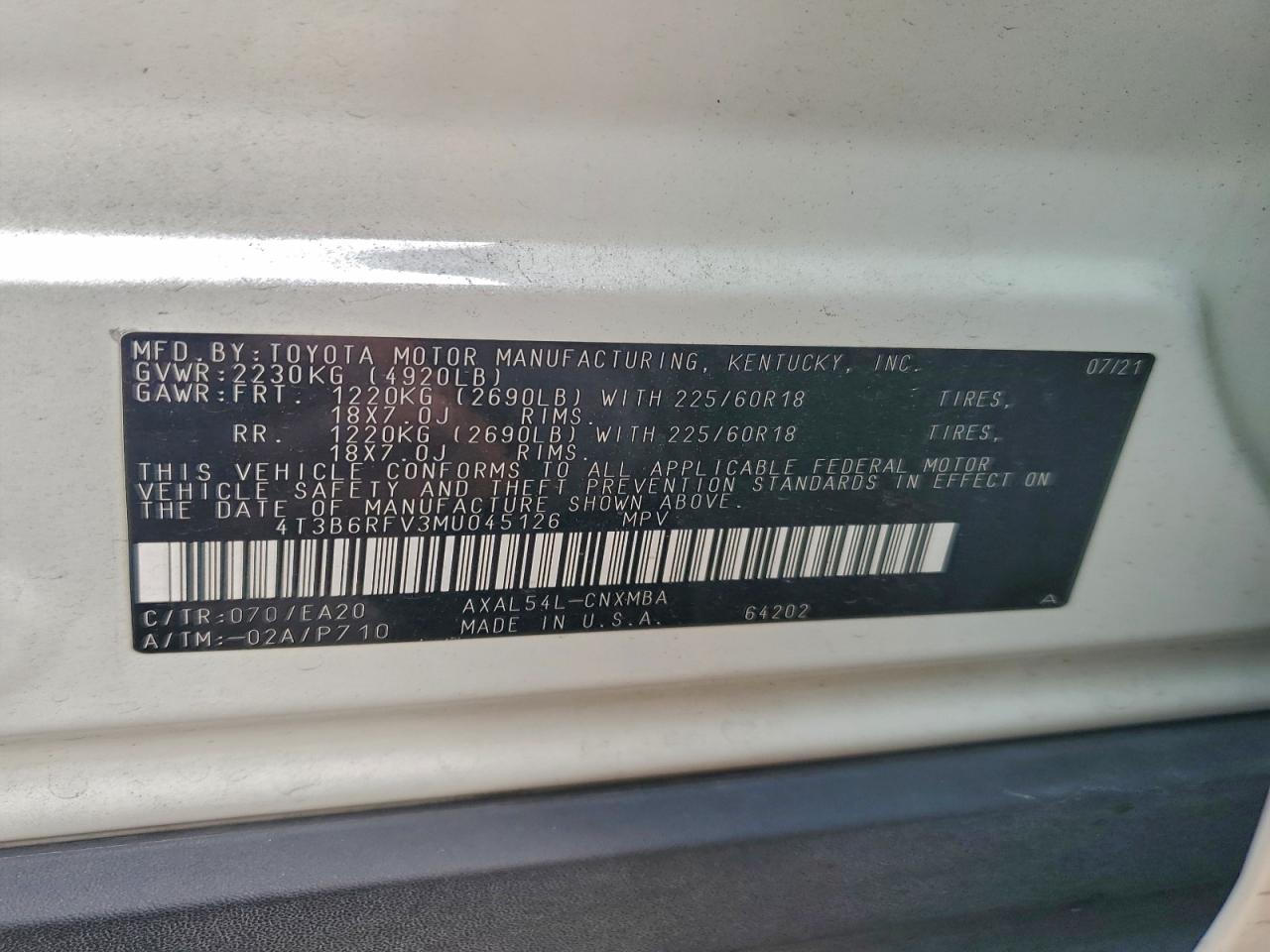 2021 TOYOTA RAV4 XLE PREMIUM photo 13