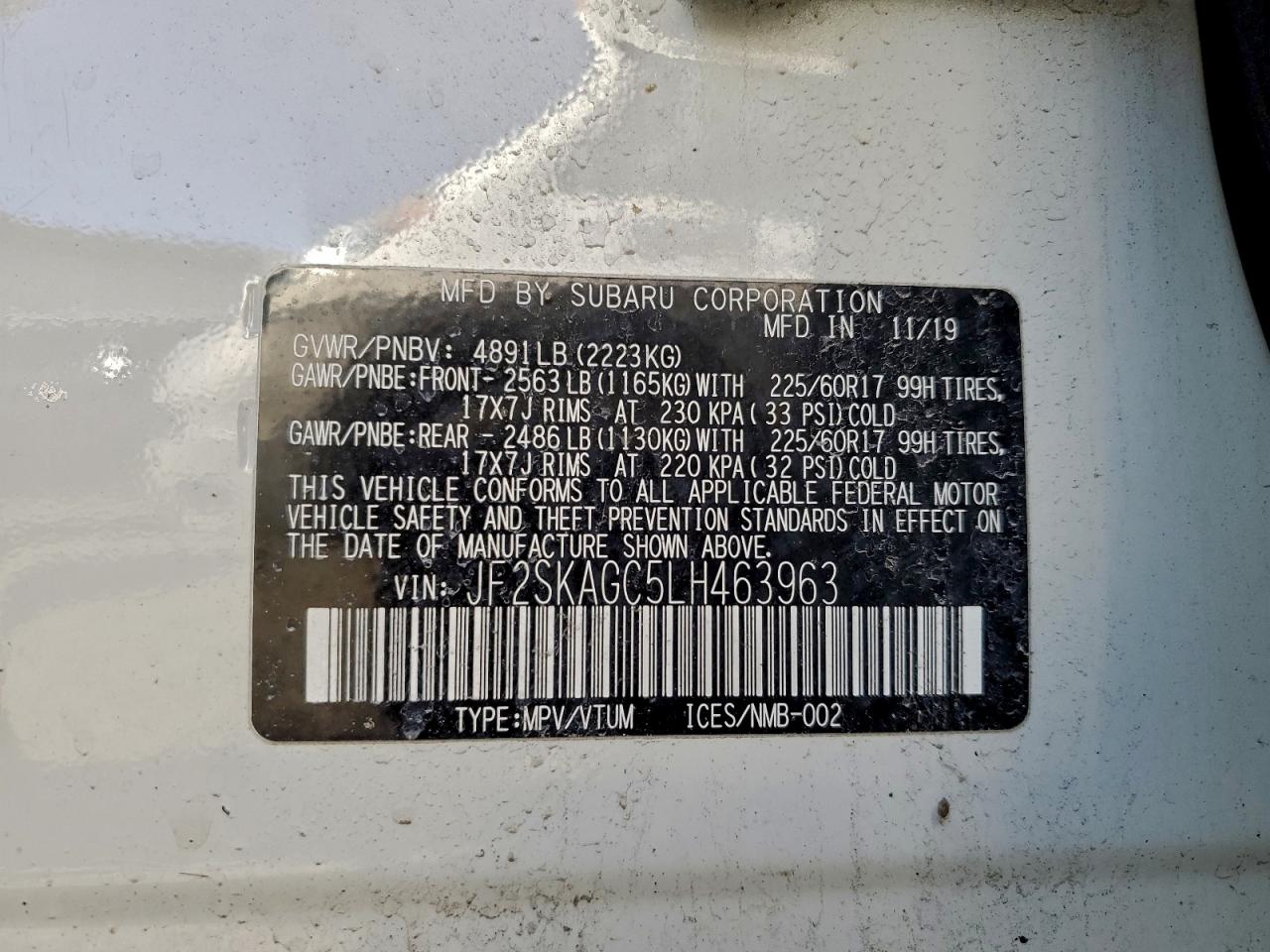 2020 SUBARU FORESTER PREMIUM photo 13