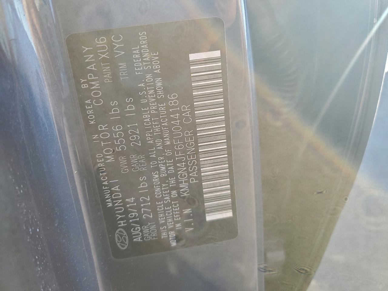 2015 HYUNDAI GENESIS 5.0L photo 23