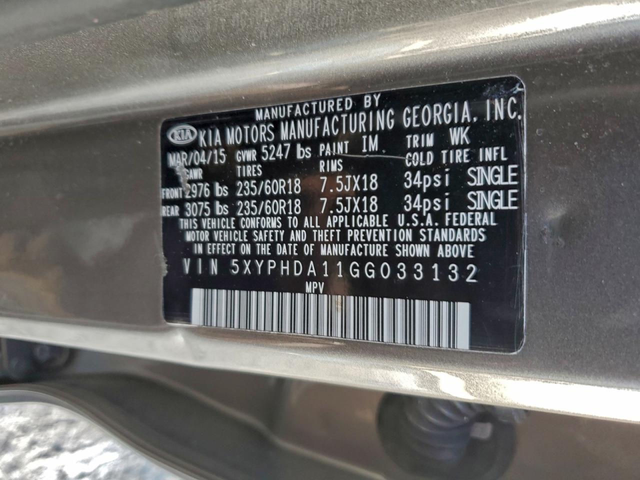 2016 KIA SORENTO EX photo 13