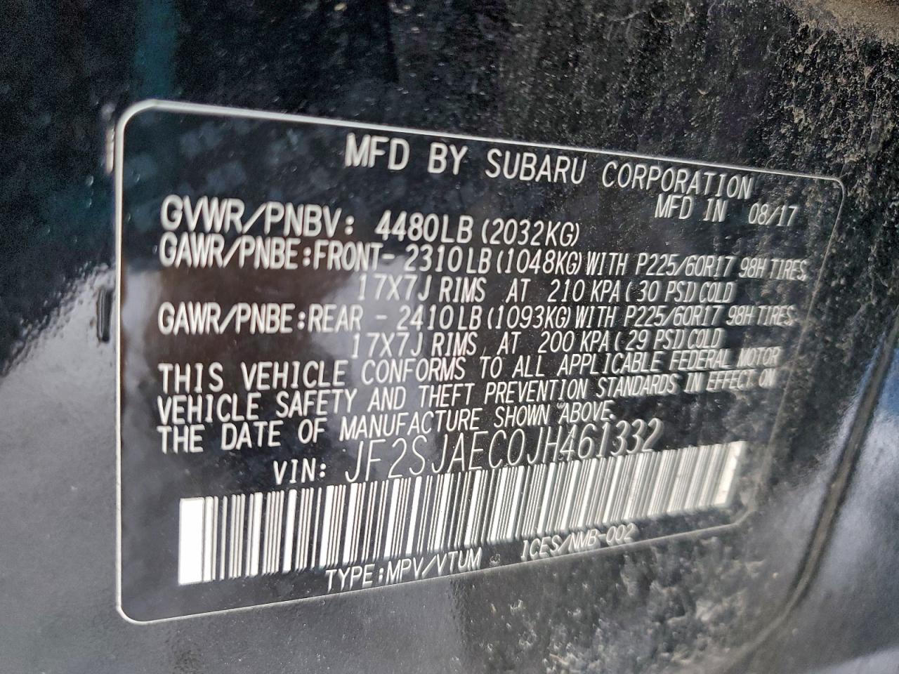 2018 SUBARU FORESTER 2.5I PREMIUM photo 14