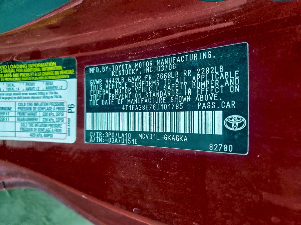 2006 TOYOTA CAMRY SOLARA SE photo 12