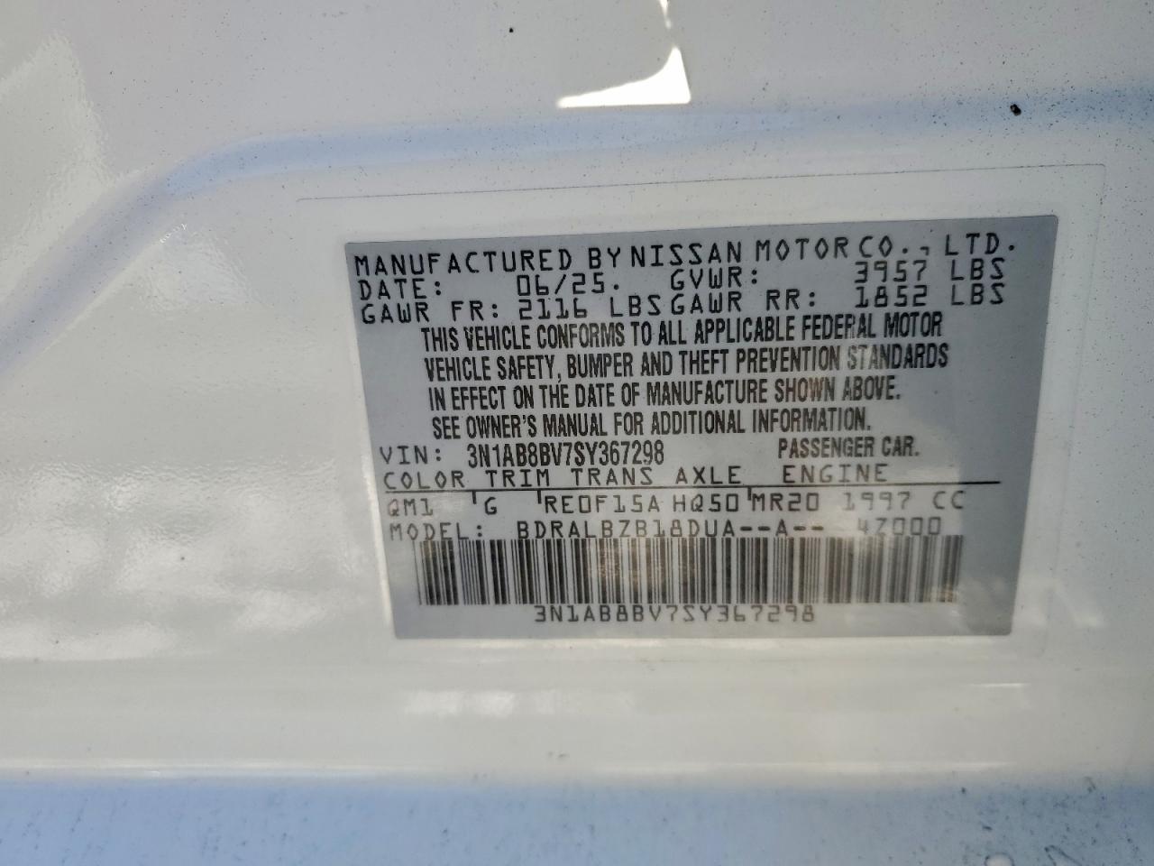 2025 NISSAN SENTRA S photo 12