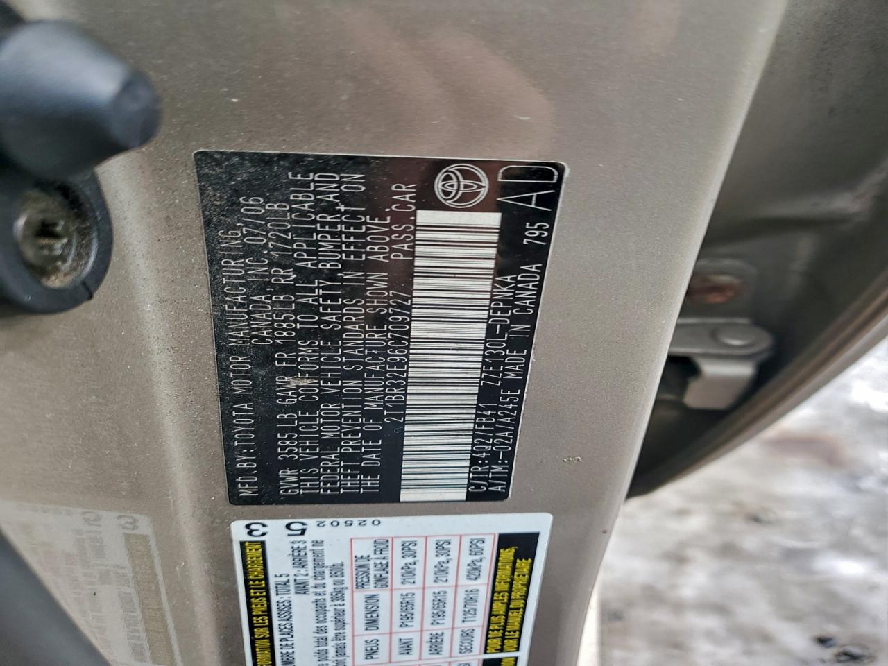2006 TOYOTA COROLLA CE photo 12
