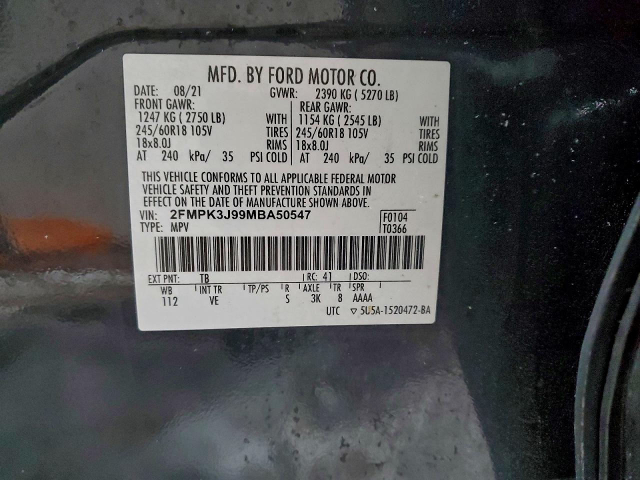 2021 FORD EDGE SEL photo 13