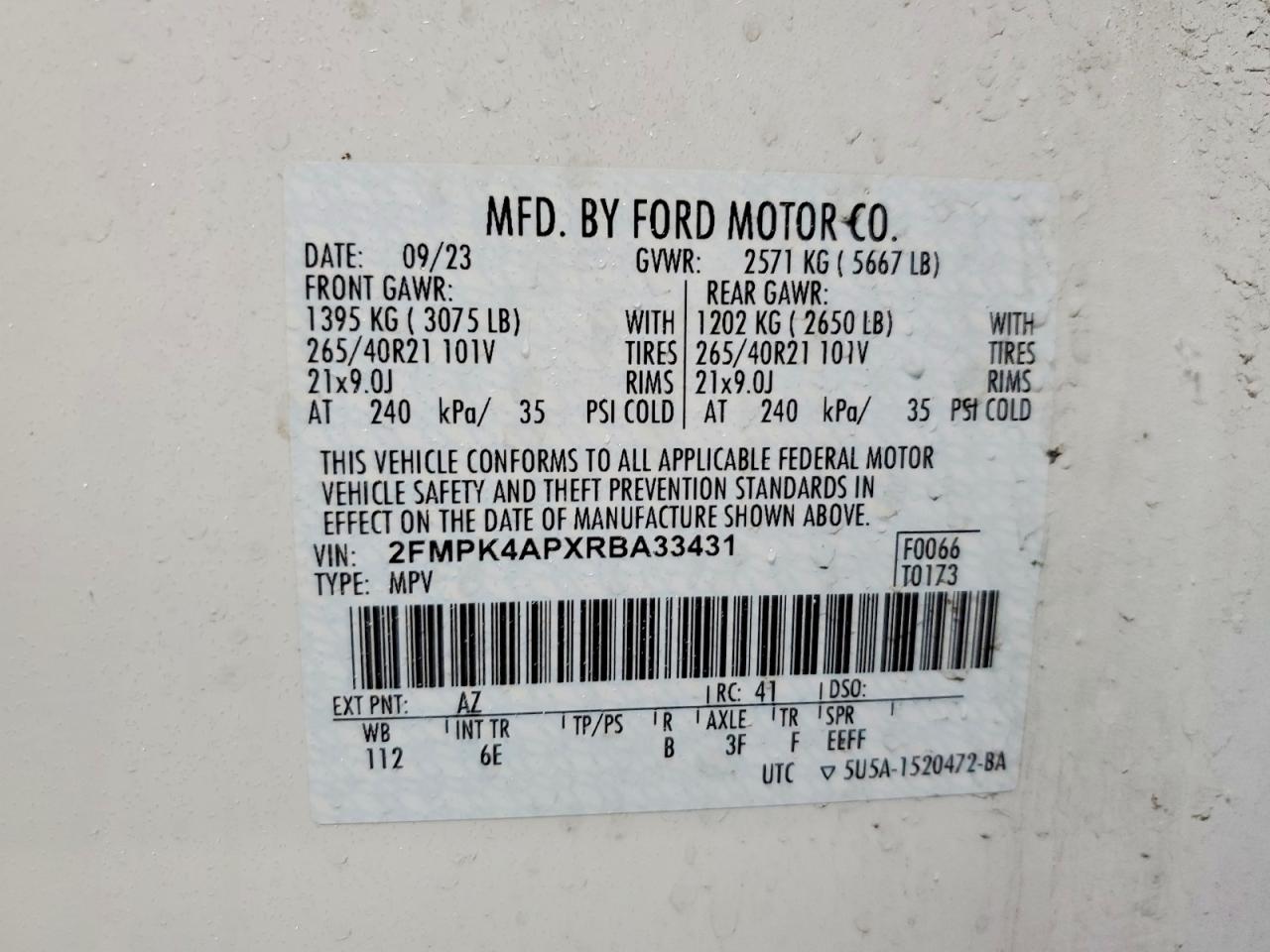 2024 FORD EDGE ST photo 13