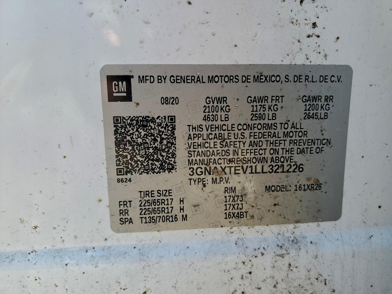 2020 CHEVROLET EQUINOX LT photo 14