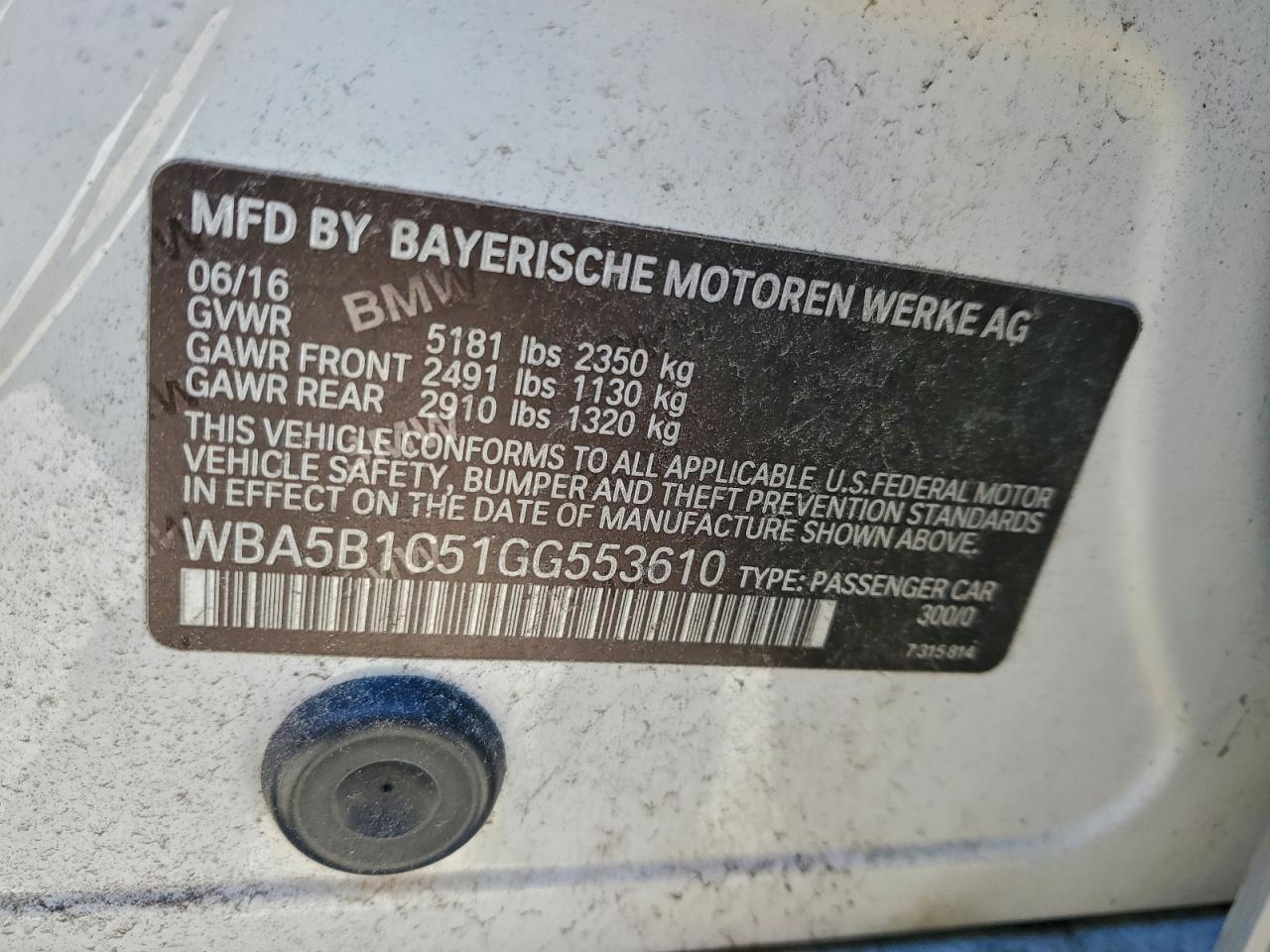 2016 BMW 535 I photo 13