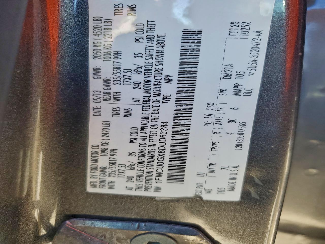 2013 FORD ESCAPE SE photo 13