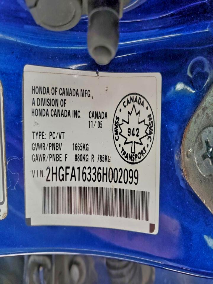 2006 HONDA CIVIC DX VP photo 13