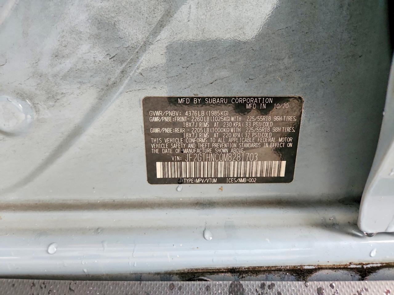 2021 SUBARU CROSSTREK LIMITED photo 12
