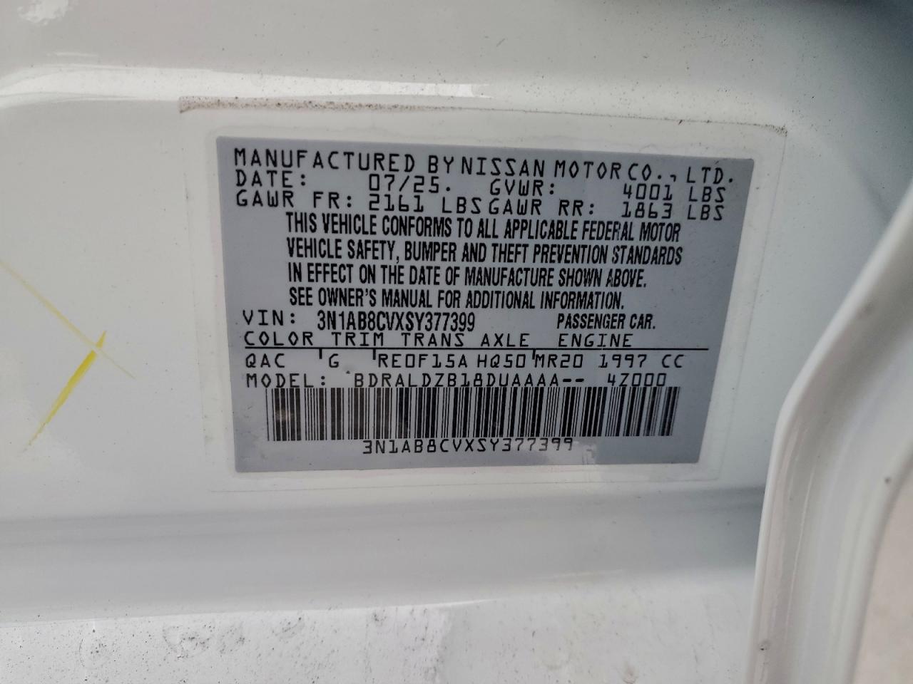 2025 NISSAN SENTRA SV photo 12