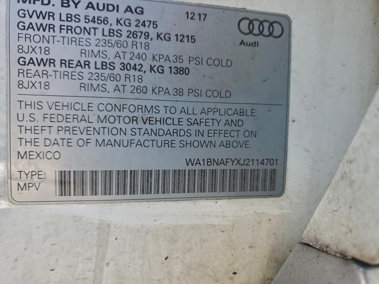 2018 AUDI Q5 PREMIUM PLUS photo 12