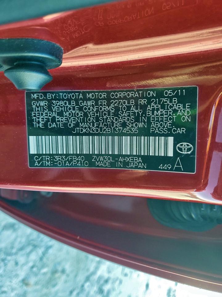 2011 TOYOTA PRIUS photo 12