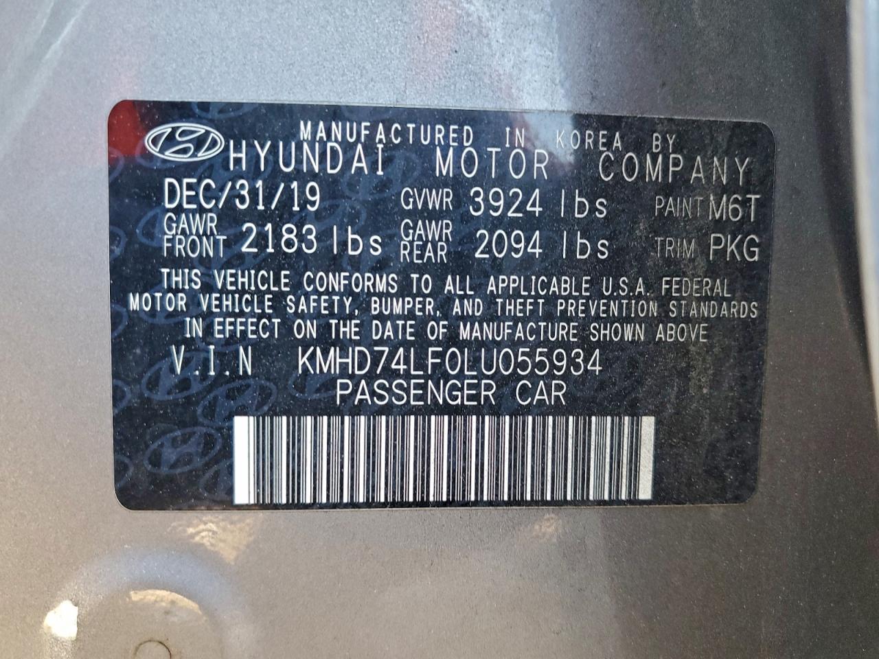 2020 HYUNDAI ELANTRA SE photo 12