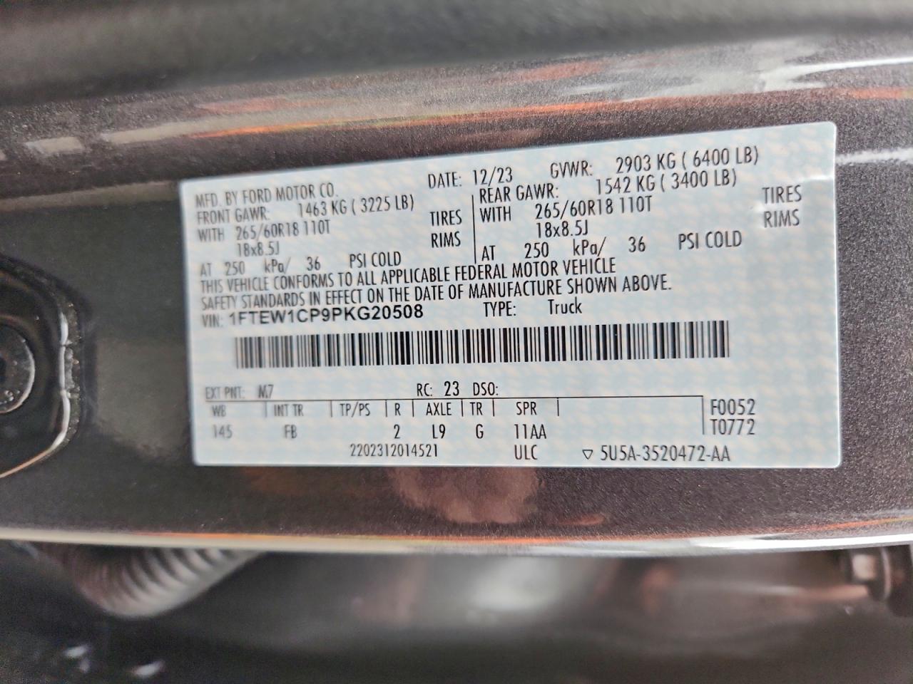 2023 FORD F150 SUPERCREW photo 12