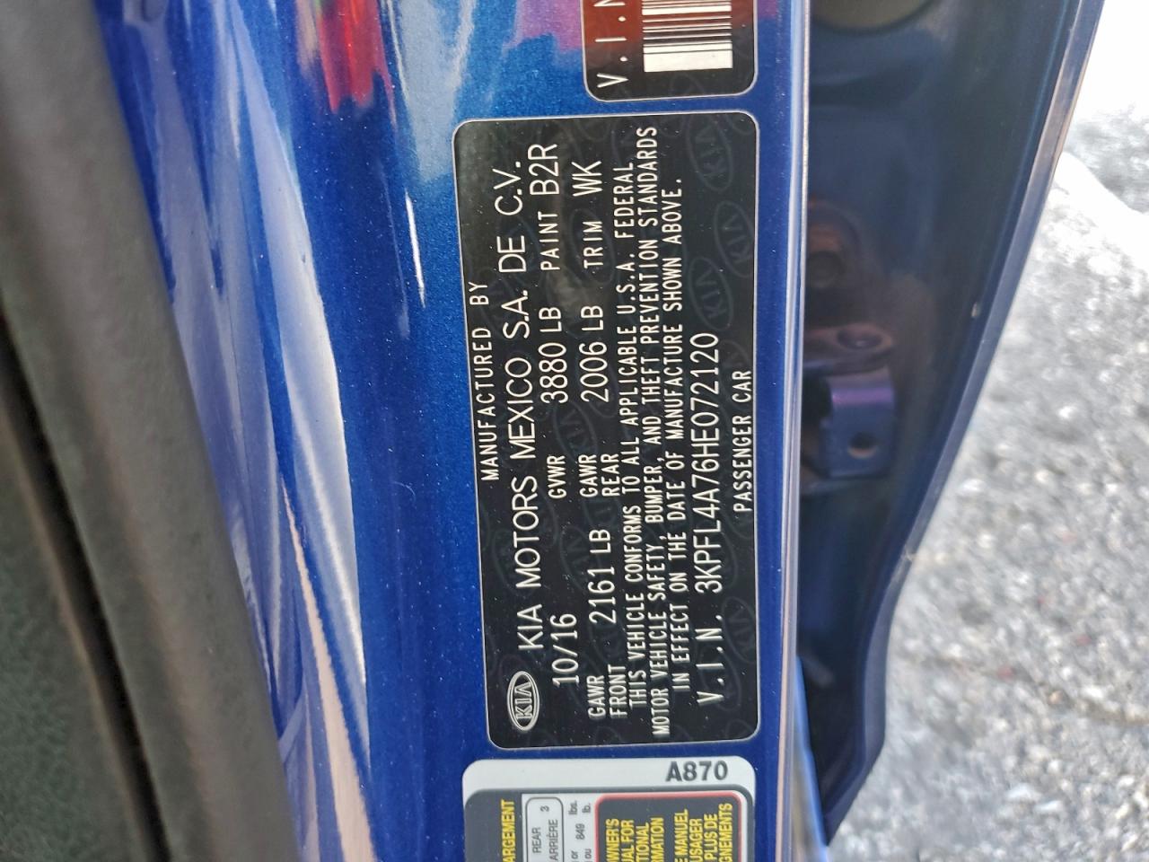 2017 KIA FORTE LX photo 12