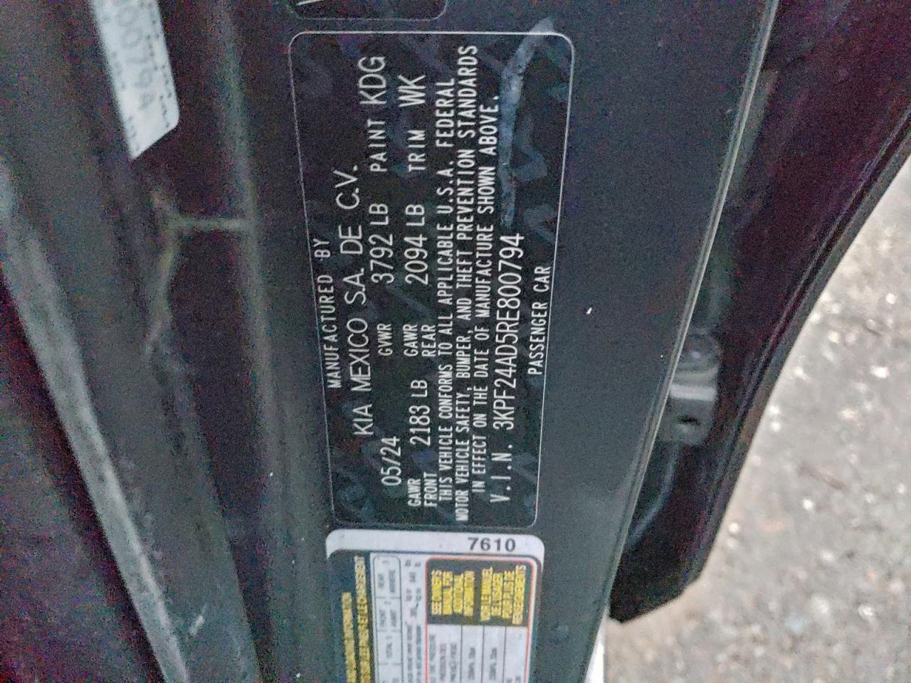 2024 KIA FORTE LX photo 12