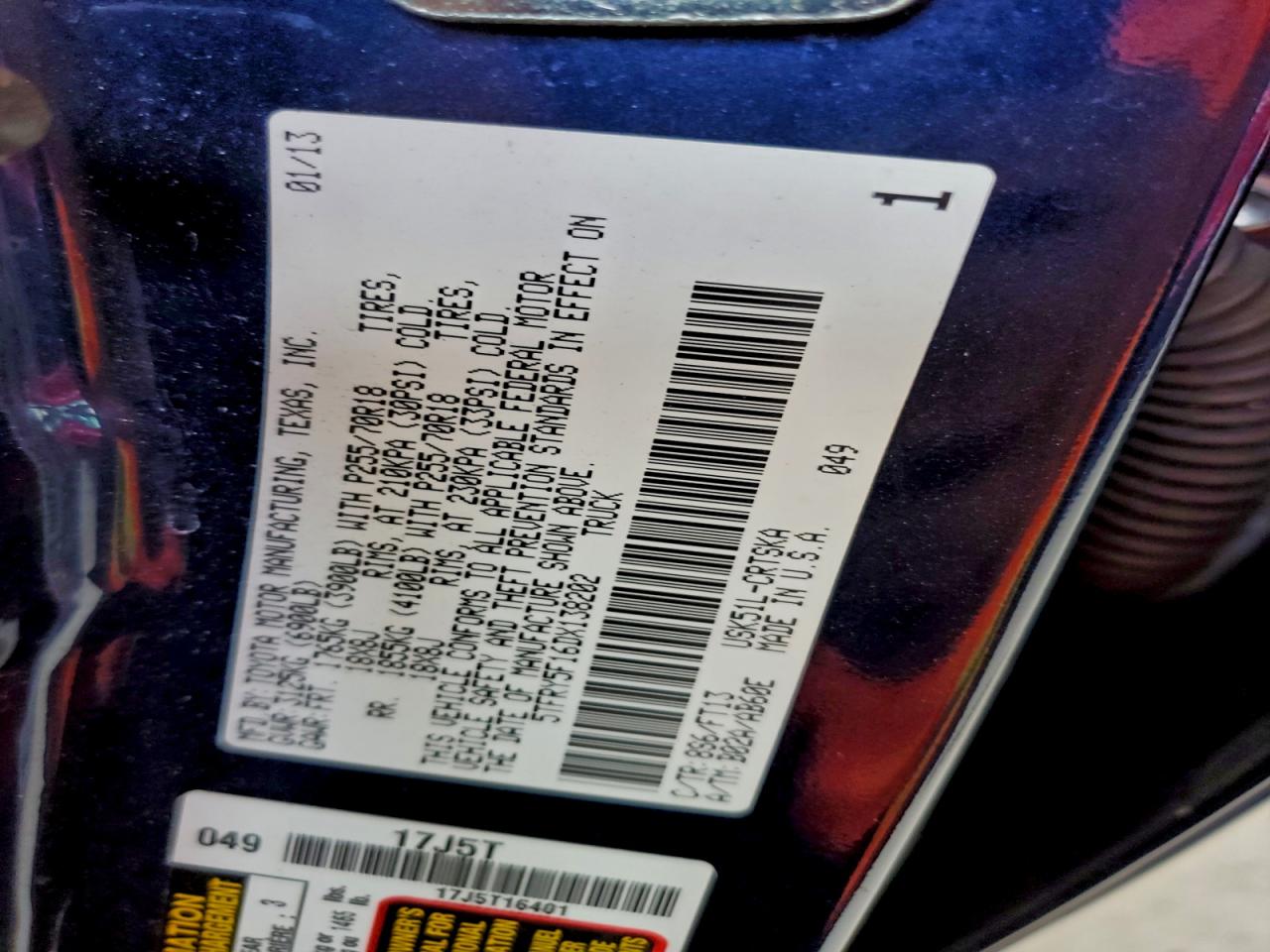 2013 TOYOTA TUNDRA DOUBLE CAB SR5 photo 12