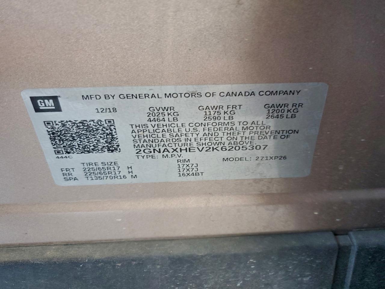 2019 CHEVROLET EQUINOX LS photo 12