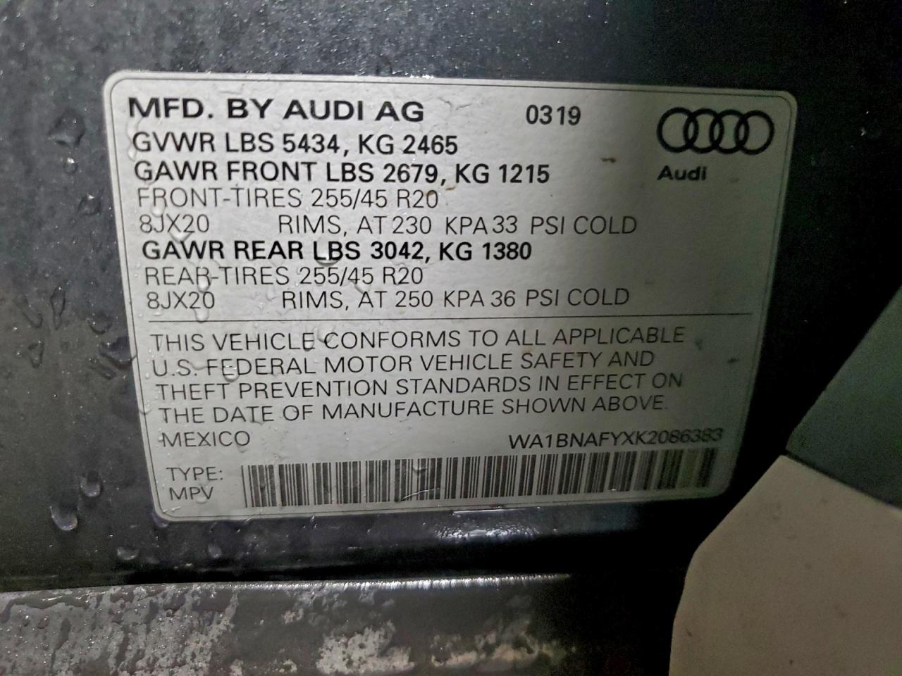 2019 AUDI Q5 PREMIUM PLUS photo 13