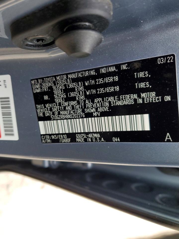 2022 TOYOTA HIGHLANDER XLE photo 14