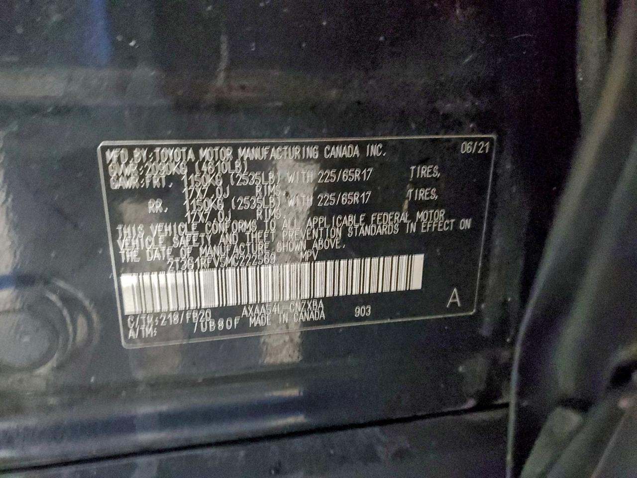2021 TOYOTA RAV4 LE photo 13