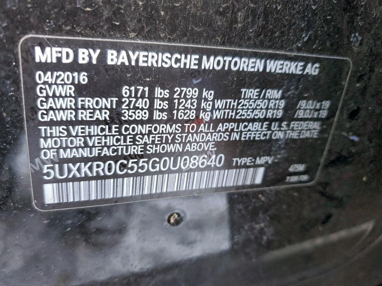 2016 BMW X5 XDRIVE35I photo 13