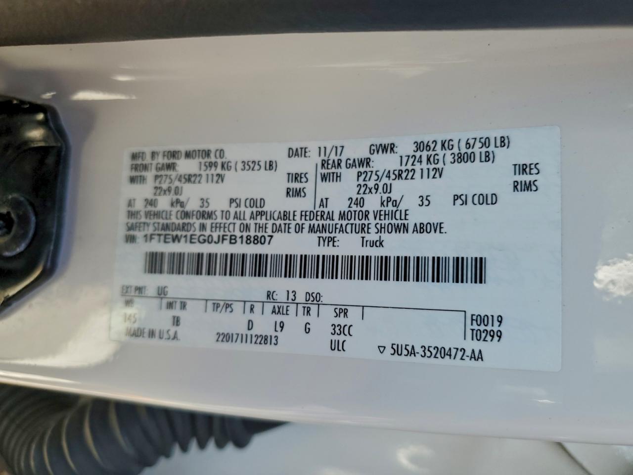 2018 FORD F150 SUPERCREW photo 12