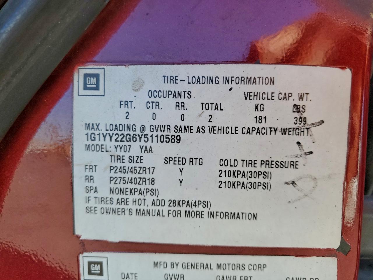 2000 CHEVROLET CORVETTE photo 12