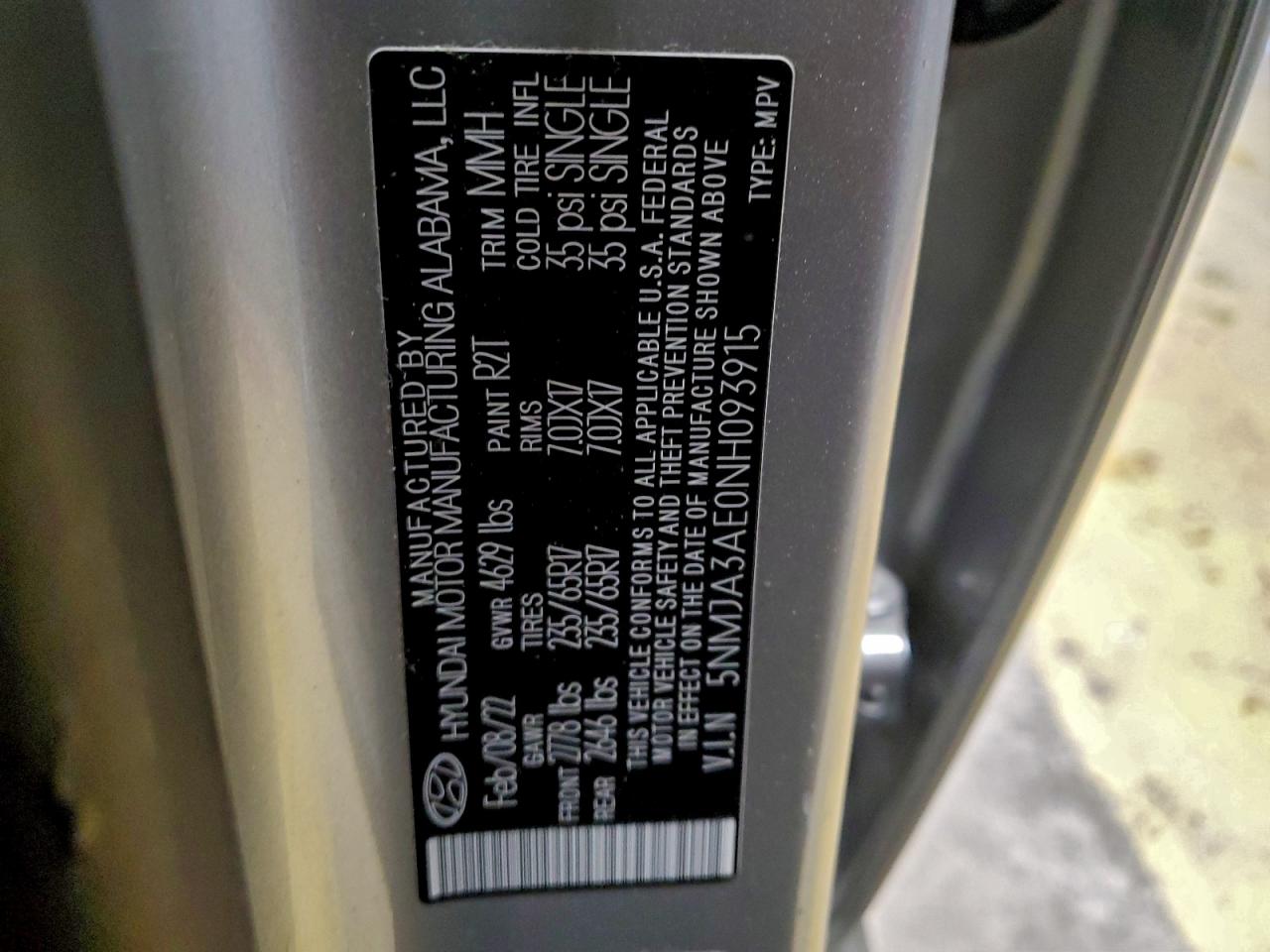 2022 HYUNDAI TUCSON SE photo 13