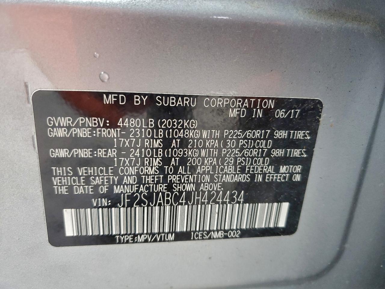 2018 SUBARU FORESTER 2.5I photo 13