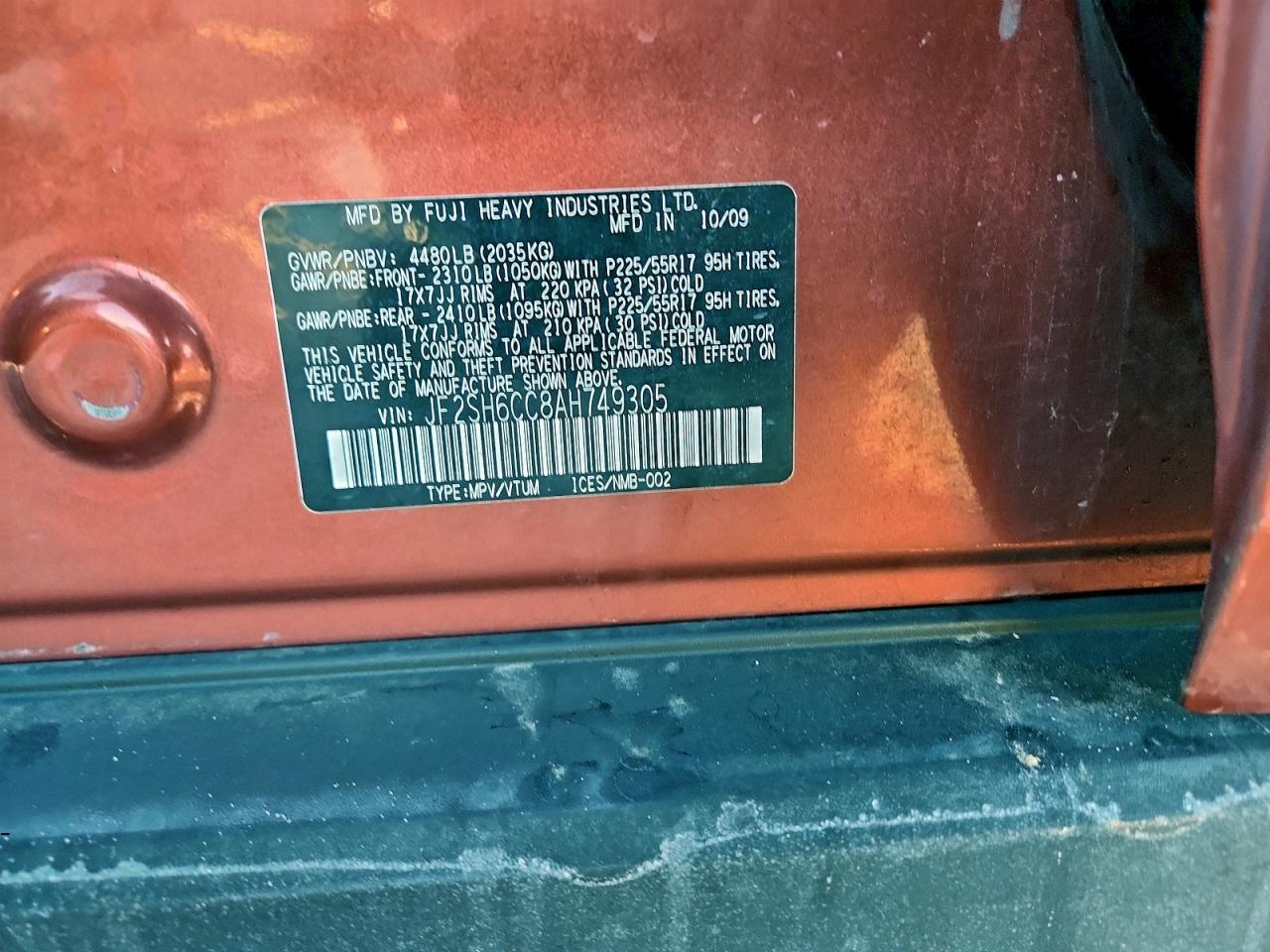 2010 SUBARU FORESTER 2.5X PREMIUM photo 14