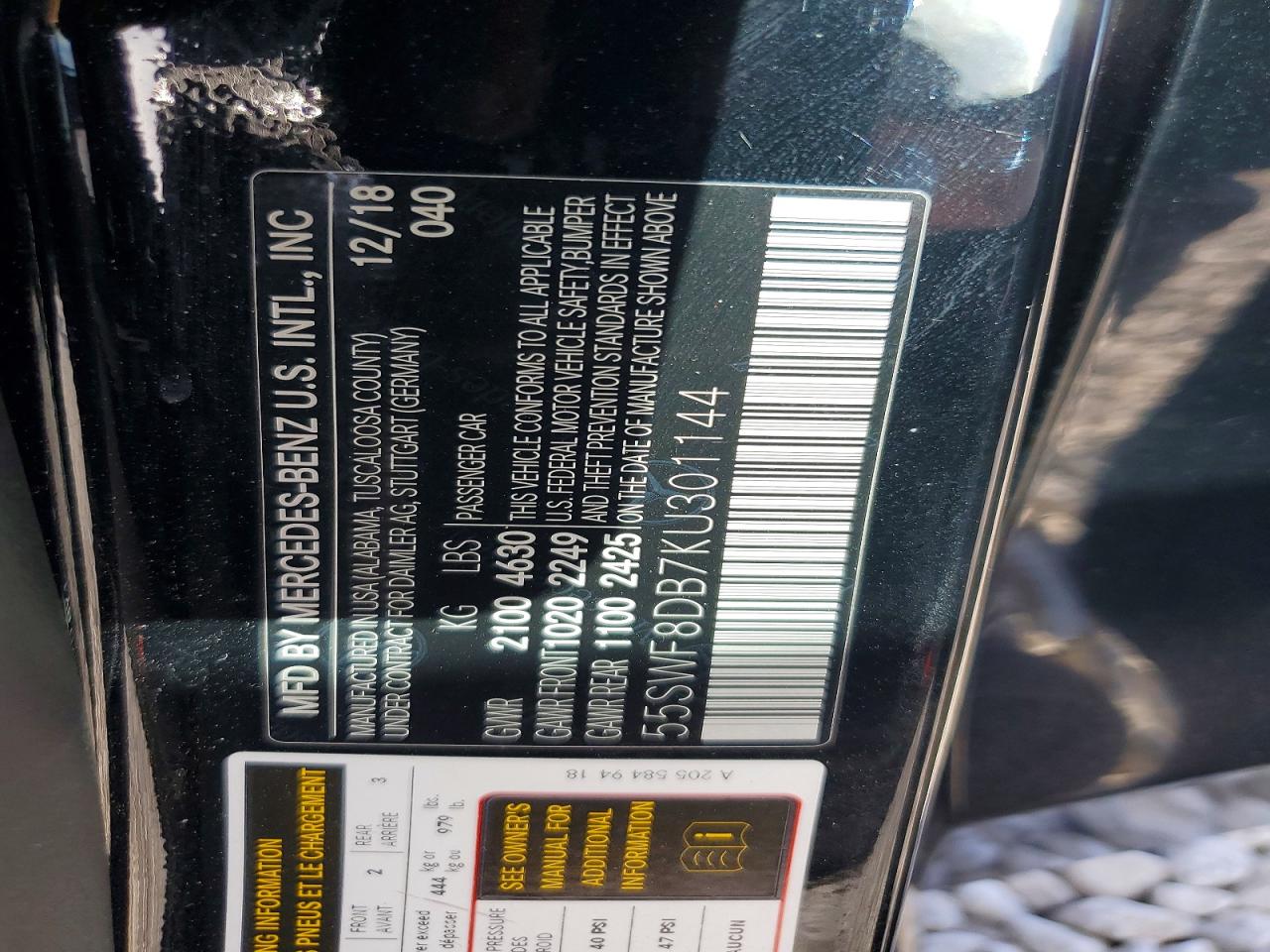 2019 MERCEDES-BENZ C 300 photo 12