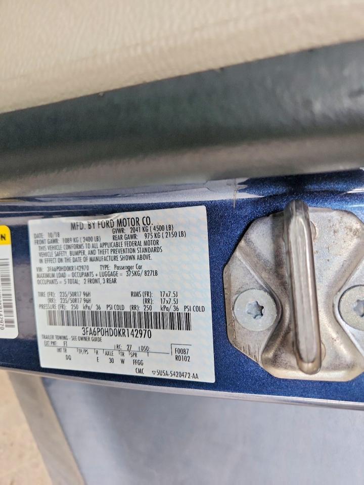 2019 FORD FUSION SE photo 12