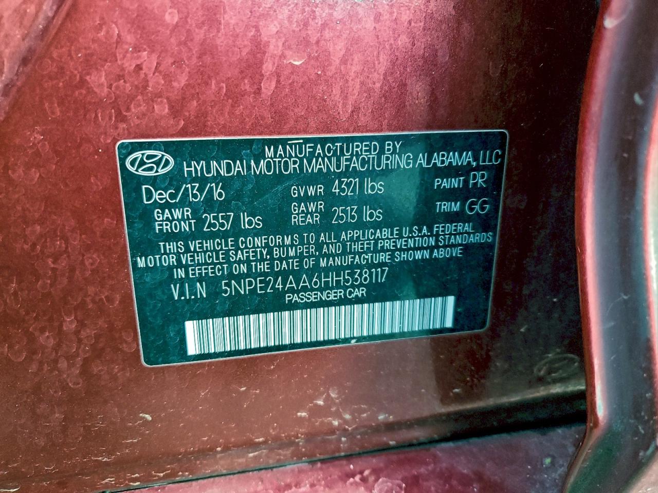 2017 HYUNDAI SONATA ECO photo 34