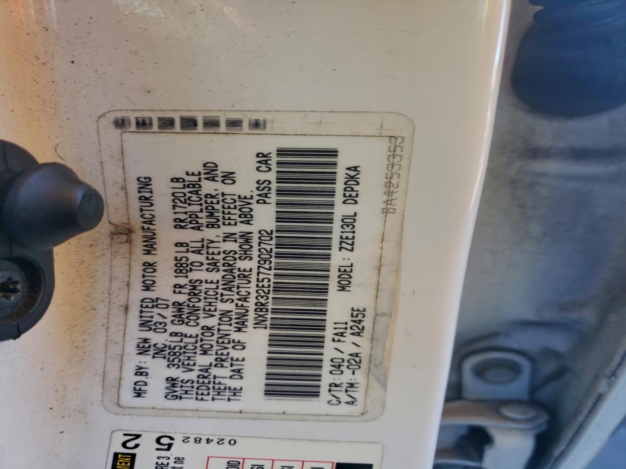 2007 TOYOTA COROLLA CE photo 13