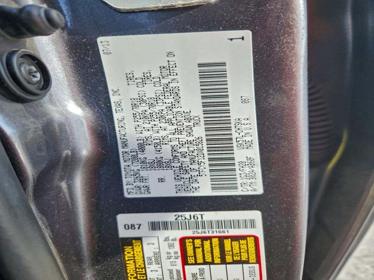 2013 TOYOTA TUNDRA DOUBLE CAB SR5 photo 12